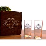 Ahşap Hediye Kutulu 2'Li Rakı Bardağı Seti
