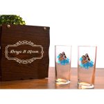 Fotoğraf Baskılı Ahşap Kutu İçinde Rakı Bardağı Seti