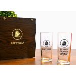 İsme Özel Ahşap Hediye Kutulu 2'li Rakı Bardağı Seti
