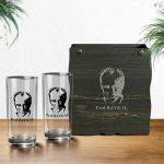 Atatürk Temalı İsme Özel Rakı Bardağı