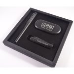 Metal Clipper Çakmak + Metal Soft Kasa Siyah Kalem Hediye Seti