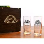 Müslüm Gürses İsme Özel Ahşap Kutuda Rakı Bardağı Seti