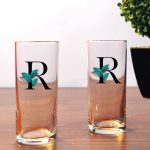 R Harfi Tasarımlı 2'li Rakı Bardağı
