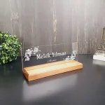 Kişiye Özel Modern Tasarımlı Masa İsimliği