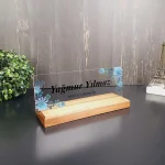 Kişiye Özel Modern Tasarımlı Masa İsimliği