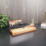 Kişiye Özel Çiçek Tasarımlı Masa İsimliği