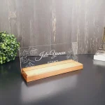 Kişiye Özel Modern Tasarımlı Masa İsimliği